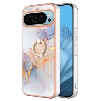 YB IMD Serie-6 til Google Pixel 9 Pro XL TPU-etui Ring Kickstand Anti-Fald Telefonovertræk