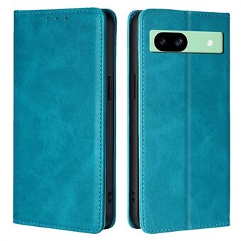 Til Google Pixel 8a-etui Flip Wallet i imiteret læder med kalveskindsoverflade og magnetisk lukning