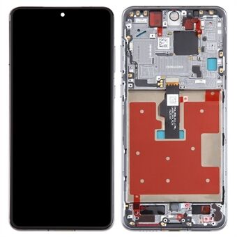 Til Huawei Mate 50 4G OEM Grade S LCD-skærm og digitaliseringsenhed + ramme (uden logo) - Sort