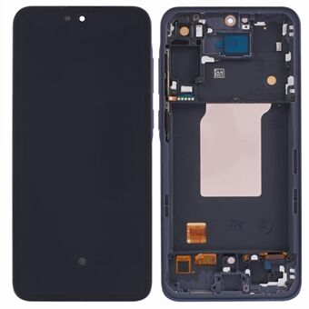 Samsung Galaxy A55 5G A556 Grade C OLED Skærm og Digitizer Samling + Ramme (Uden Logo) - Mørk Blå