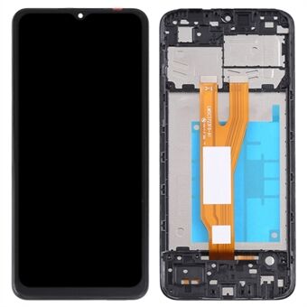 Til Samsung Galaxy A04 4G (164,4 x 76,3 x 9,1 mm) A045 Grade B LCD-skærm og digitaliseringsenhed + ramme (uden logo)