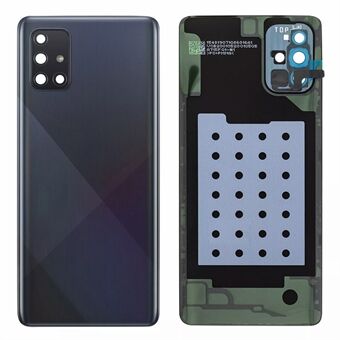 For Samsung Galaxy A71 4G SM-A715 Batteridæksel med klæbende mærkat + kameralinsecover