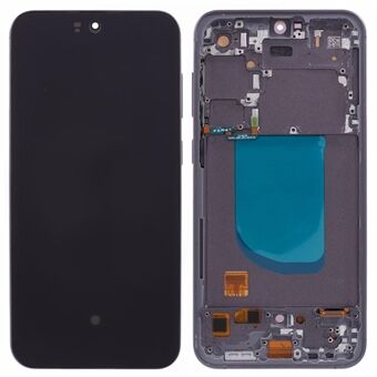 Til Samsung Galaxy S23 FE S711 Grade C OLED Skærm og Digitizer Assembly + Ramme Reservedel (Uden Logo) - Grå