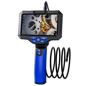 T28 Industriel Borescope med 4 stk. Lys 15m 7,9mm Dobbelt Linse 5-tommer 1080P Endoskop Slange Kamera