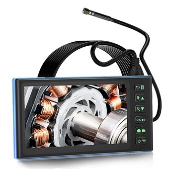 T23 7 tommer Dual-Lens Industriel Borescope med 8 stk. Lys 15m 7.9mm HD 1080P Endoskop IP67 Vandtæt Kamera