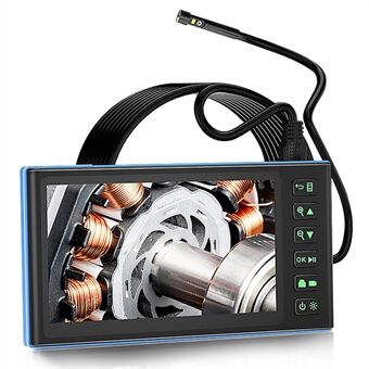 T23 Industriel Endoskop med 6 LED-lys 5m 5.5mm Dobbelt Linse 7 tommer 1080P Digital Borescope IP67 Kamera