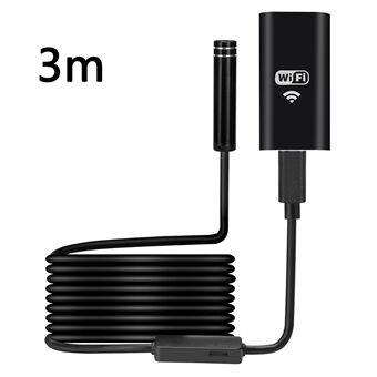 YPC100 3m Hard Wire WiFi Borescope 8mm Kameraobjektiv Mobiltelefon Inspektionsendoskop