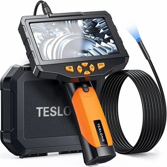 TESLONG NTS300 3m Ledning 5.5mm Objektiv Endoskop 5.0-tommer LCD Skærm HD Rørsinspektion Boreskop