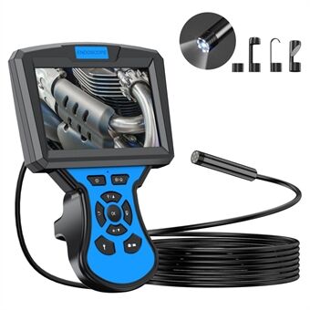 M50 5m Hard Wire 1080P HD industrielt endoskop 8mm linse 5\'\' IPS-skærm Borescope IP67 vandtæt slangekamera med 6 LED-lys