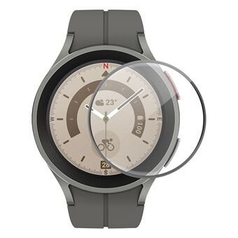 ENKAY HAT-PRINCE skærmbeskytter til Samsung Galaxy Watch 5 Pro 45 mm, Ultra Clear Full Cover 3D Buet Fuld Blød PC Edge + Anti-ridse PMMA film