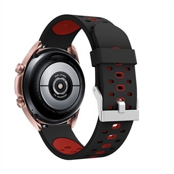 20mm Silikoneur med dobbeltfarvet udskiftningsbånd til Samsung Galaxy Watch3 41mm