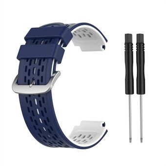 Dobbeltfarvet Silikone Urrem  til Garmin Approach S2 S4 / Garmin Vivoactive - Navy Blue