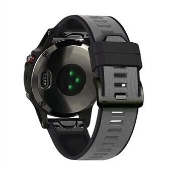 Tofarvede urremme 26 mm Quick Fit silikone sportsurrem til Garmin Fenix 6X / Fenix 5X / Fenix 3 HR / Descent Mk1