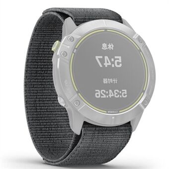 22 mm blødt strikket nylon urbånd med løkkefastgørelsesarmbånd til Garmin Fenix 6X Pro/Fenix 5 Plus