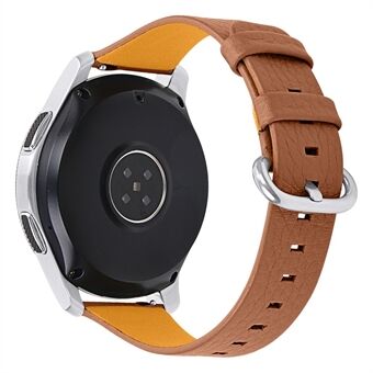 Litchi Grain Top Layer Kohud Læderrem Justerbar Urrem til Garmin Vivoactive 4