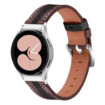 Til Samsung Galaxy Watch4 Classic 42mm/46mm / Galaxy Watch4 Active 40mm/44mm Kohud læderarmbånd Stilfuldt farvesplejsningsudskiftningsrem