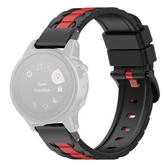 Til Garmin Fenix 7 / 7 Solar / Fenix 6 / 6 GPS / 6 Pro GPS / Fenix 5 / 5 Plus / Quatix 5 Quick Release Urbånd 22 mm Urrem Kædestriber Silikone Urrem med Metal Connector