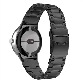 Til Google Pixel Watch Three Bead Watch Band Udskiftning af Smart i rustfrit Steel