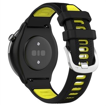 Til Huami Amazfit GTR Mini / Bip 3 / Bip 3 Pro Silikone urbånd 20 mm Cross Stripe Dobbeltfarvet rem