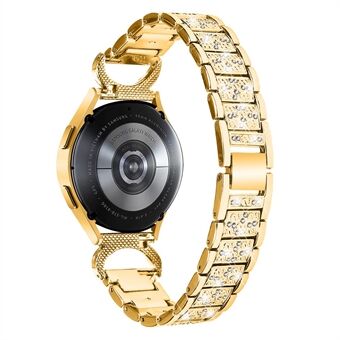 Urrem til Samsung Galaxy Watch3 41mm / Watch4 Active 40mm / Watch 5 Active 40mm / Watch4 40mm 44mm / Watch 5 40mm 44mm, Rustfrit Steel 20mm Rhinestone Decor Band