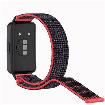 Til Huawei Band 8 Nylon Watch Band Justerbar Sport Loop Åndbar erstatningsrem