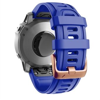 Urrem til Garmin Fenix ​​7S / 6S Pro / 5S Plus / Instinct 2S , 20 mm Silikonerstatningsrem med Rose Gold-spænde