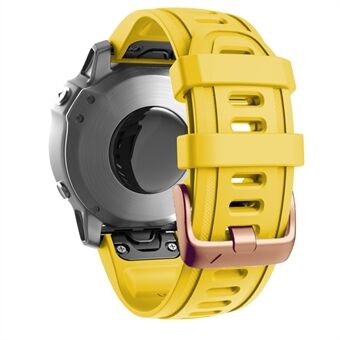 Urrem til Garmin Fenix ​​7S / 6S Pro / 5S Plus / Instinct 2S , 20 mm Silikonerstatningsrem med Rose Gold-spænde