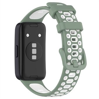 Til Huawei Band 8 Justerbar Silikone Watch Band Dual-color erstatningsrem