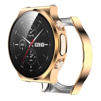 Fuld kropsbelagt pc-ramme + hærdet glas Wach beskyttelsescover til Huawei Watch GT 2 Pro EKG Smartwatch