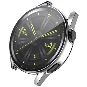 ENKAY til Huawei Watch GT 3 46mm Anti-ridse 9H hærdet glas skærmbeskytter galvanisering hårdt pc ur etui