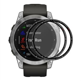 ENKAY 2 stk/sæt Ultra Clear Watch Screen Protector til Garmin Fenix 7, 3D Curved Soft PC Edge + PMMA film i fuld størrelse med skala