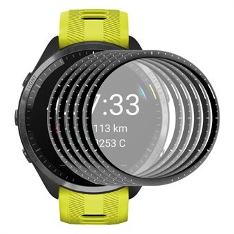 ENKAY HAT-PRINCE 5 stk / sæt skærmfilm til Garmin Forerunner 965 , HD Clear Soft PC Edge+PMMA 3D buet fuldskærmsbeskytter