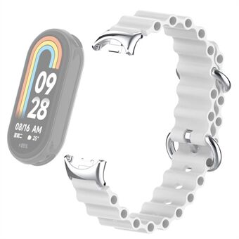 Til Xiaomi Smart Band 8 Ocean Band Justerbar Loop Sport Urrem med Connector