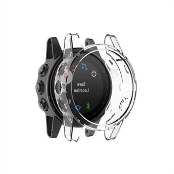 Til Garmin Fenix 5S/5S Plus Transparent Urkasse Fuld dækning Fleksibelt TPU-beskyttelsescover