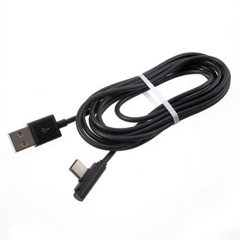 2m 90-graders vinklet USB Type C USB-opladningssynkroniseringskabel til Samsung Huawei Xiaomi osv.