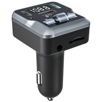 C66 Multifunktionel Biloplader FM Transmitter Bluetooth Afspiller Adapter med Fjernbetjening