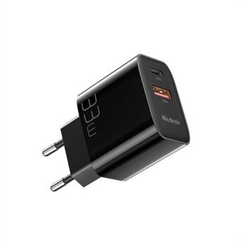 MCDODO CH-0921 MDD PD33W USB-A + Type-C Dobbeltudgang Hurtigoplader Mobiloplader - EU stik