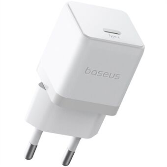 BASEUS Palm USB-C enkeltport 20W hurtig oplader EU-stik vægopladningsadapter