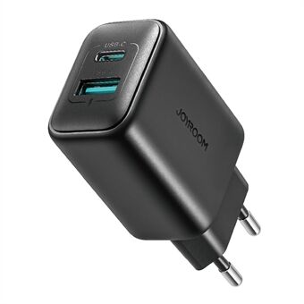 JOYROOM JJR-TCF23 25W Oplader USB-C+USB-A Dobbeltport Hurtigopladningsadapter, EU Stik