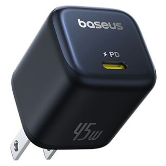 BASEUS PicoGo GaN Hurtigoplader Type-C Port 45W Strømadapter, US-stik