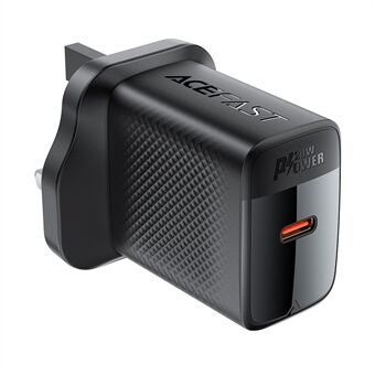 ACEFAST A83 PD 20W Enkelt USB-C GaN Oplader Telefon Vægoplader Adapter, UK-stik