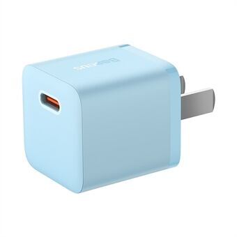 BASEUS GaN5 Hurtigoplader Adapter 1C 20W CN Stik Sæt Vægoplader (Mini) med Superior Series Hurtigopladningsdatakabel Type-C til iP PD 20W 1m