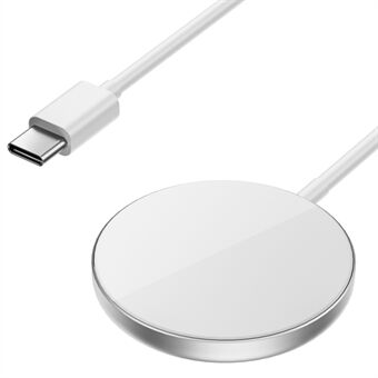 WIWU Wi-W029 QI2 Rund Magnetisk Trådløs Oplader Telefon Opladningsplade med Type-C Kabel