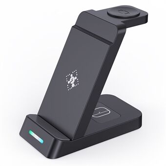 B-20A Trådløs Oplader til Samsung Galaxy Telefon / Ur / Buds 3 i 1 Trådløs Oplader Stand Dock Station