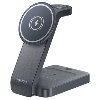 YESIDO DS26 Foldbar Opladningsstander Natlys Telefon Ur Øretelefon Magnetisk Trådløs Oplader