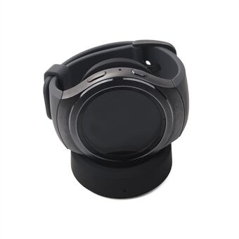 Til Samsung Gear S3 Classic/S3 Frontier/SM-R600 trådløs opladningsdock standur lader med USB-kabel - Sort