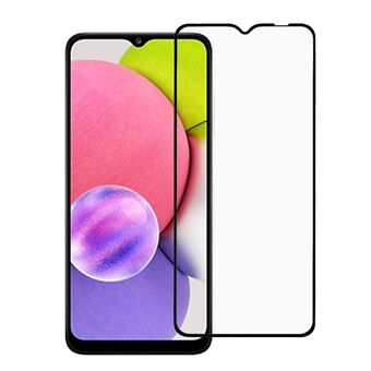 Fuld beskyttelse Fuld lim HD Ridsefast silkeudskrivning hærdet glasfilm til Samsung Galaxy A03s (164,2 x 75,9 x 9,1 mm)