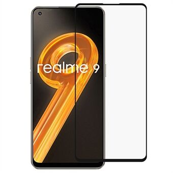 Til Realme 9 Anti-chok Fulddækkende Fuldlim Telefon Skærmbeskytter Silke Udskrivning Hærdet glasfilm