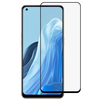 Til Oppo Reno7 4G Silketryk Hærdet glasfilm HD Clarity Fuld dækning Scratch fuldlim skærmbeskytter