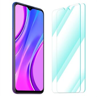 ENKAY HAT Prince 2stk / pakke hærdet glas skærmbeskytter til Xiaomi Redmi 9 Anti-eksplosion 2.5D 0.26mm 9H HD klar film